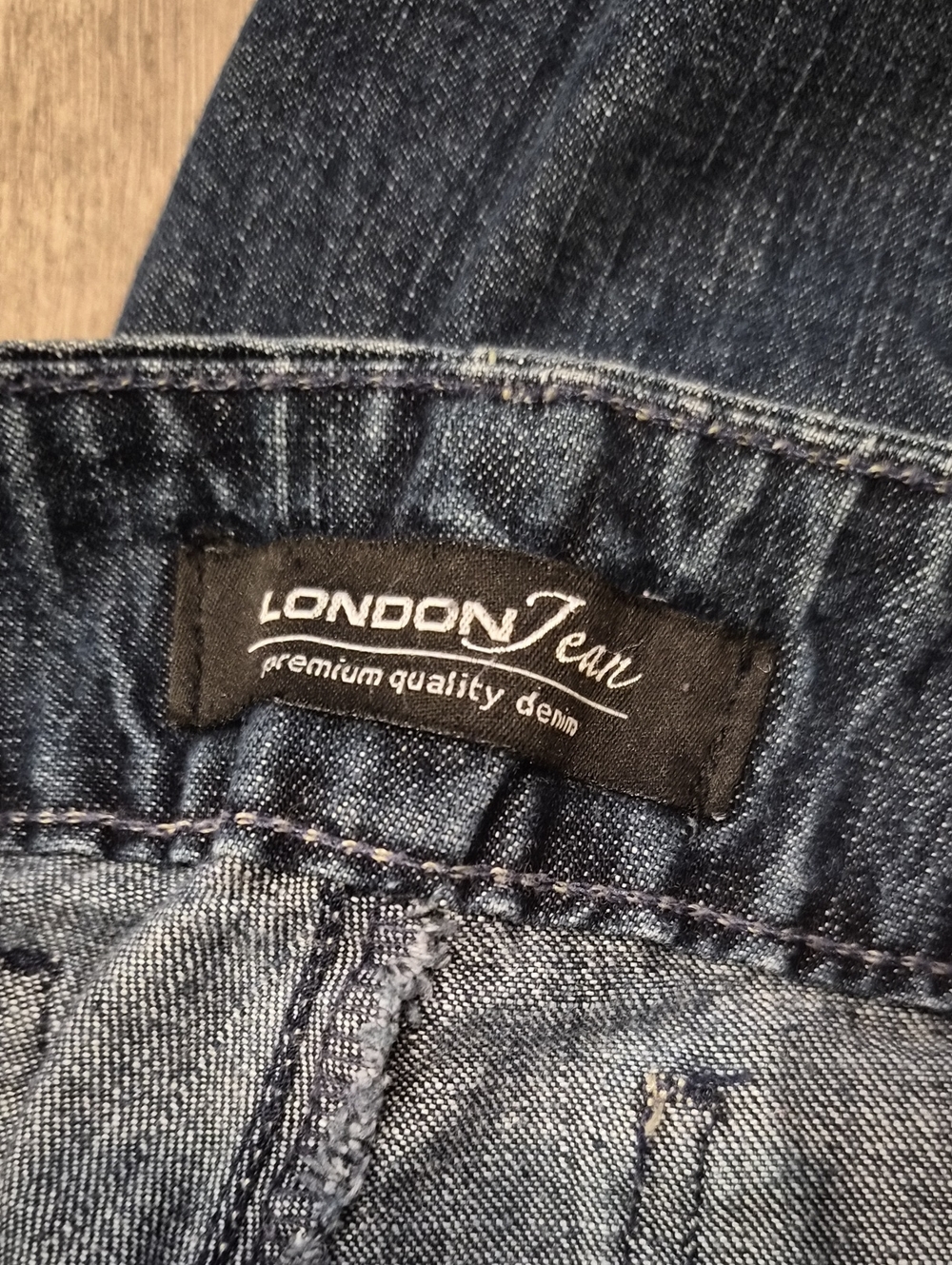 LONDONJEAN Dark Indigo Flare Wide-Leg Jeans - Picture 5 of 6